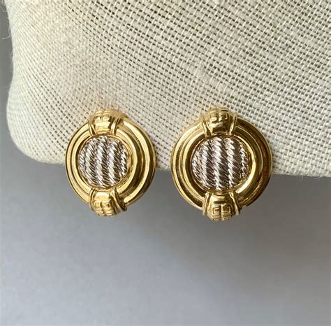 black vintage givenchy earrings|Givenchy gold drop earrings.